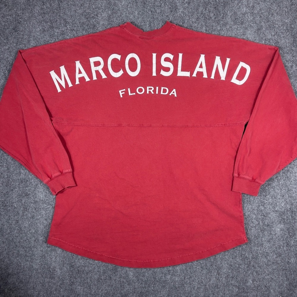 Marco Island Florida Spirit Activewear Spirit Jersey Unisex XL Red Linen Shirt